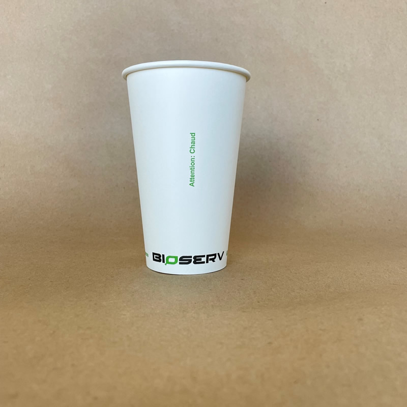 16oz. Bioserv Single Wall Hot Cup BPI
